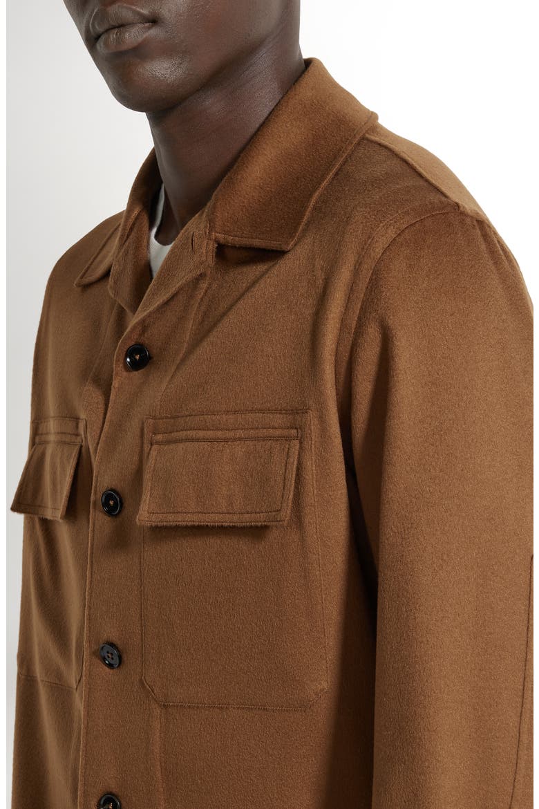 Oasi Cashmere Overshirt, Alternate, color, DARK BROWN