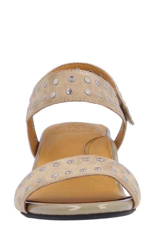 L'amour Des Pieds Maddex Studded Sandal In Taupe