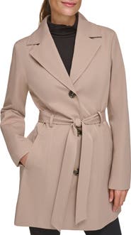 Kenneth Cole Belted Water Resistant Trench Coat