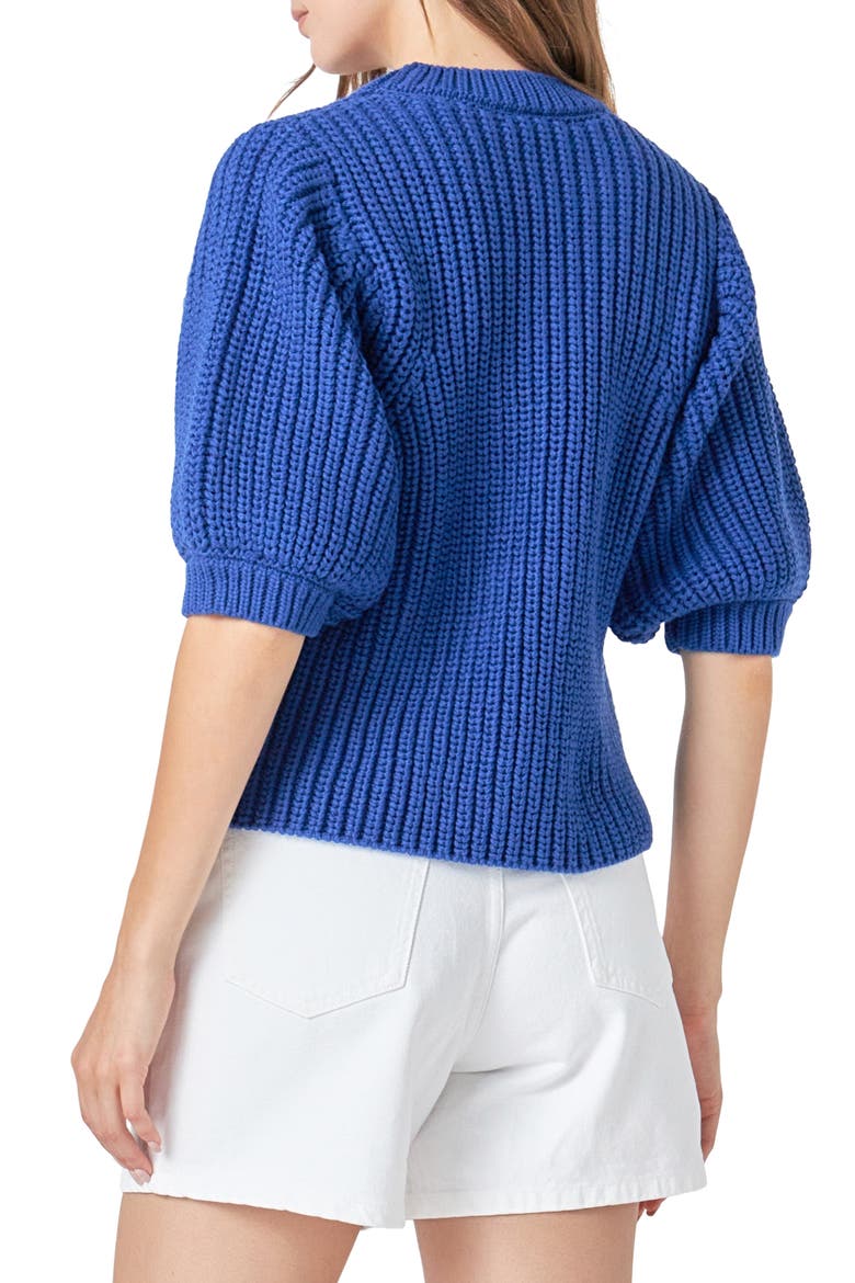 Elbow Sleeve Sweater, Alternate, color, BLUE