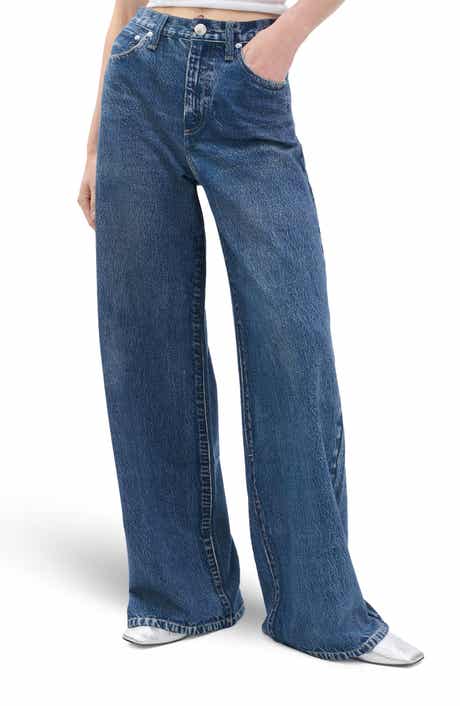 rb Miramar Sofie High Waist Ankle Wide Leg Terry Sweatpant Jeans
