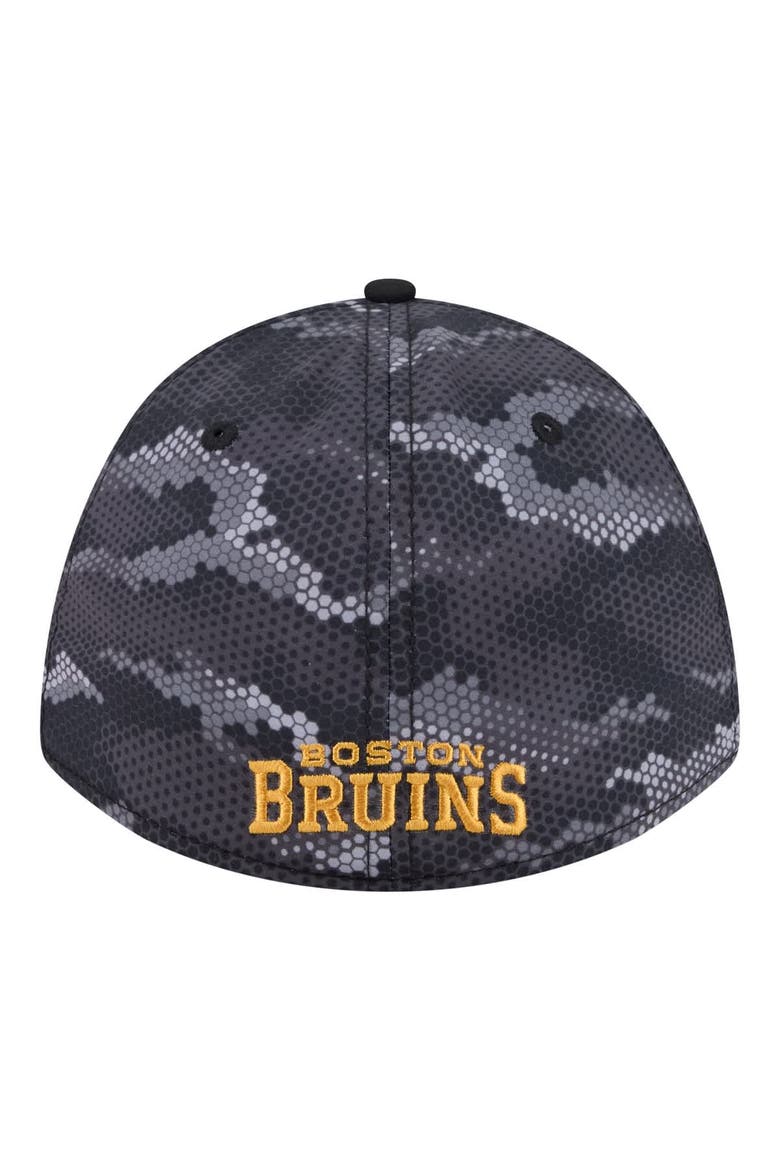 Men's New Era Black Boston Bruins Zero Dark 39THIRTY Flex Hat, Alternate, color, Black
