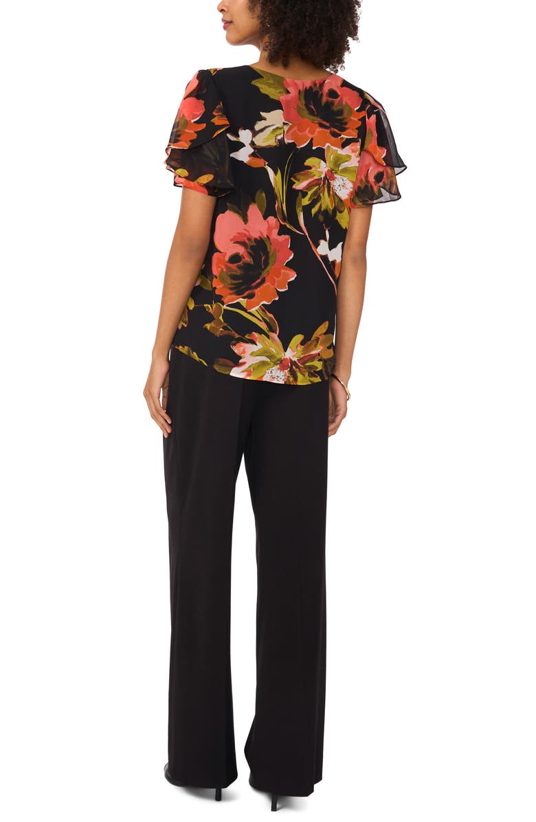 Vince Camuto Floral Tulip Sleeve Top, Alternate, color, 