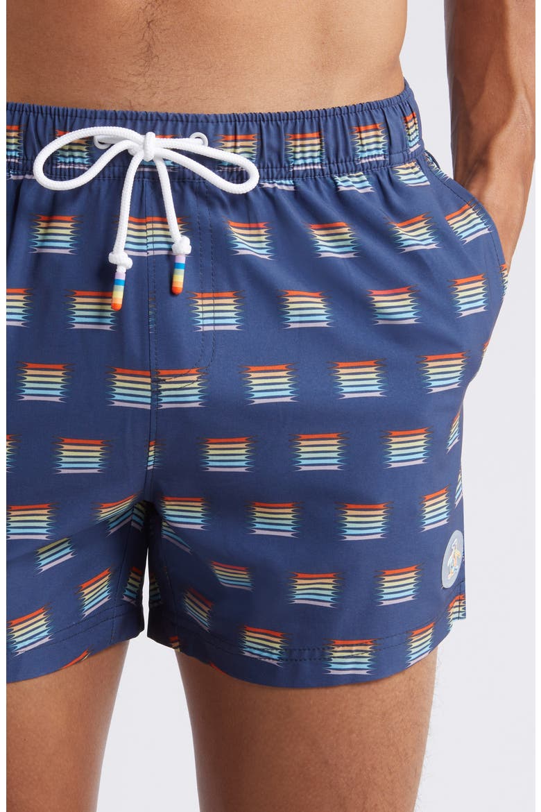 Print Swim Trunks, Alternate, color, SARGASSO SEA