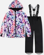 Deux par Deux Floral Jacket & Foot Strap Pants Two Piece Snowsuit