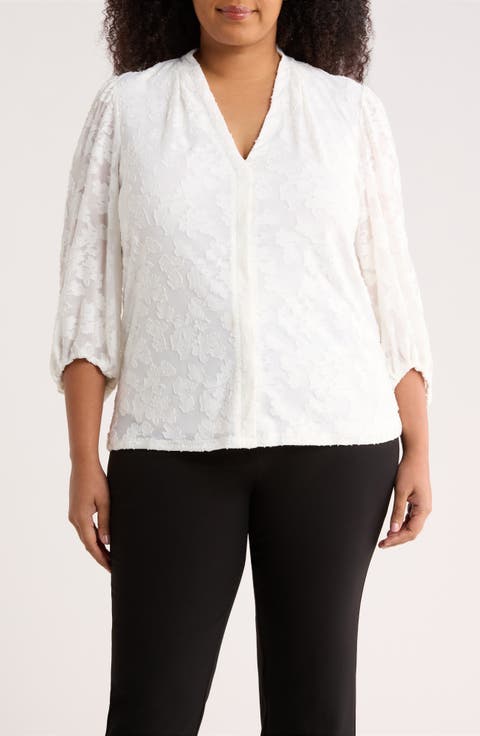 Blouson Sleeve Top (Plus)