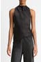 Cowl Neck Hammered Satin Sleeveless Top