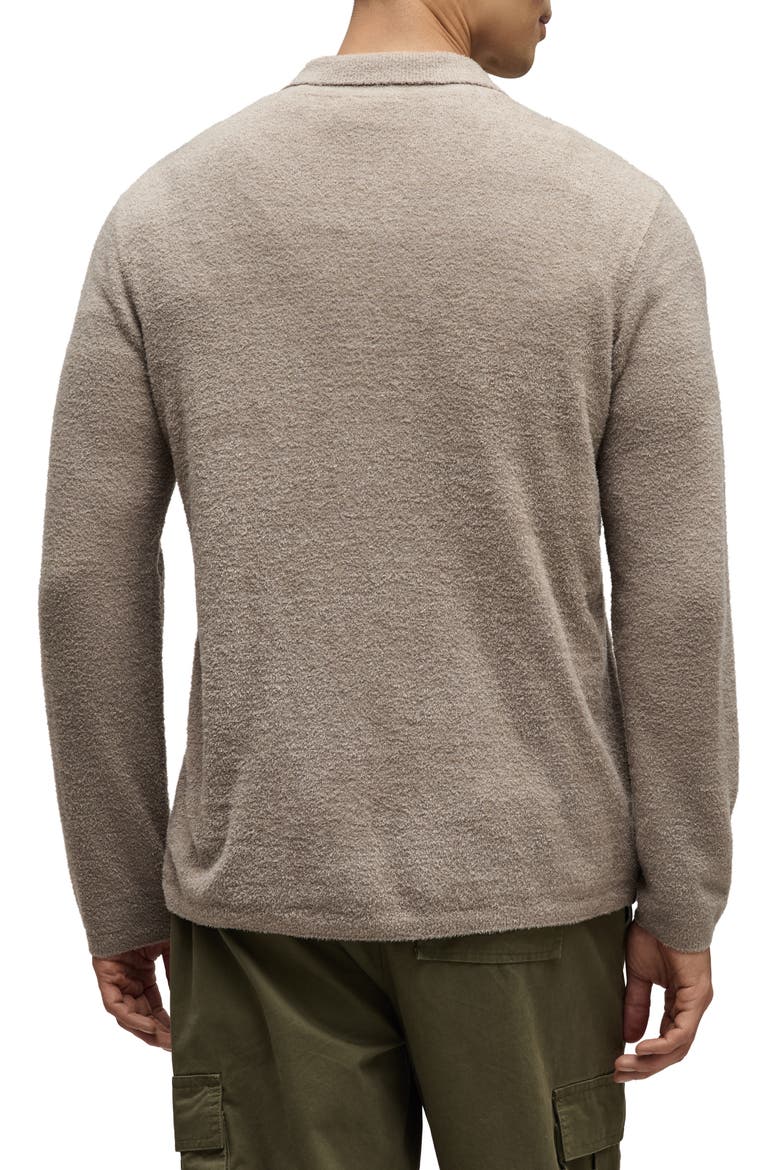 CozyChic® Lite Long Sleeve Polo Shirt, Alternate, color, NICKEL