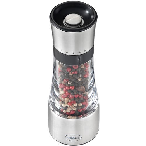 Rosle 7.1 Inch Stainless Steel And Acrylic Adjustable Spice Mill