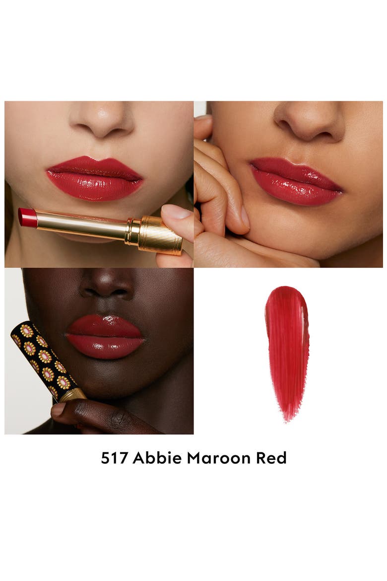 Rouge de Beauté Brillant Glow & Care Lipstick, Alternate, color, 517 ABBIE MAROON RED