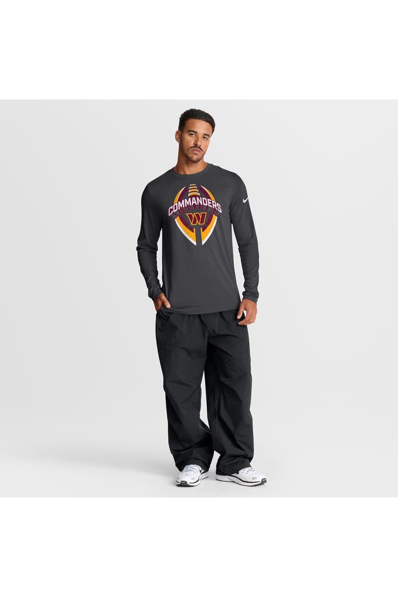 Men's Nike Anthracite Washington Commanders Primetime Legend Icon Performance Long Sleeve T-Shirt, Alternate, color, Anthracite