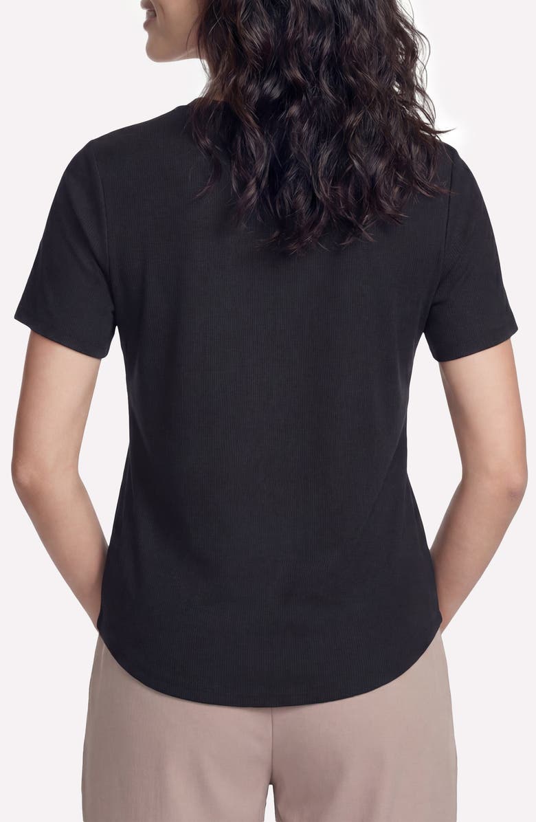 SKECHERS GoWalk<sup>®</sup> Luxe Rib T-Shirt, Alternate, color, Bold Black