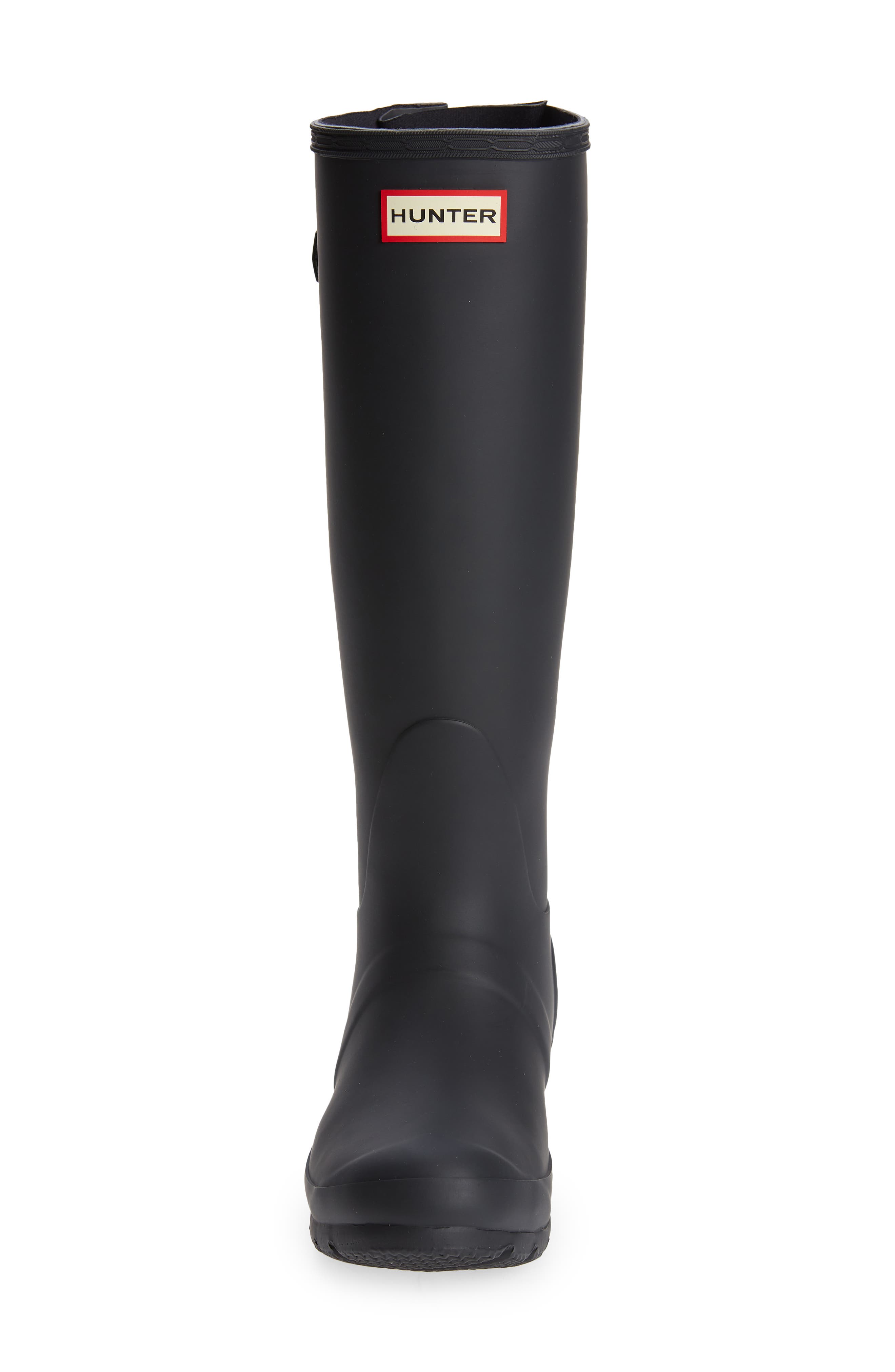 Hunter Original Tall Waterproof Rain Boot, Alternate, color, Black/ Black Ice