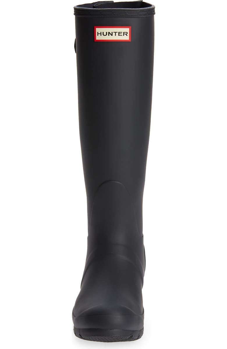 Hunter Original Tall Waterproof Rain Boot, Alternate, color, Black/ Black Ice