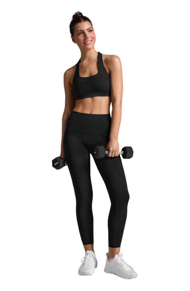 2XU Form Racerback Medium Impact Bra, Alternate, color, Black/Black