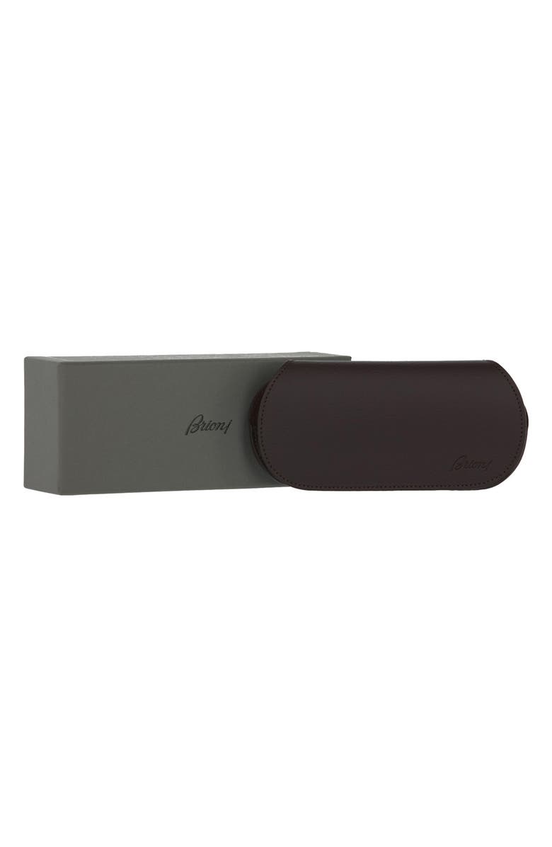 Brioni Fashion 51mm Square Optical Glasses, Alternate, color, Havana Havana Transparent