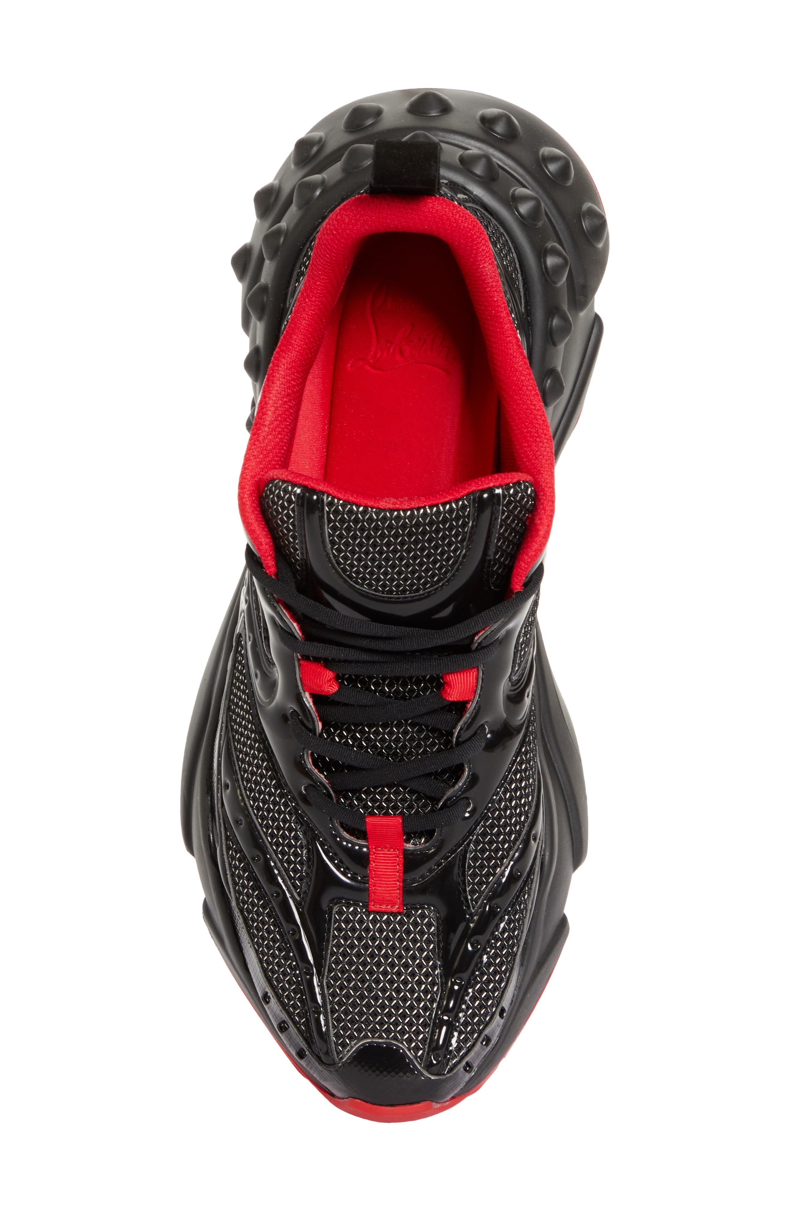 Christian Louboutin So Flo Sneaker, Alternate, color, Black