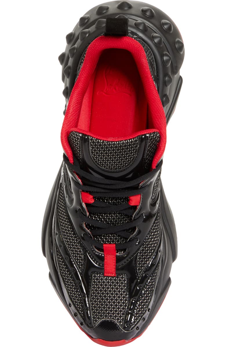 Christian Louboutin So Flo Sneaker, Alternate, color, Black