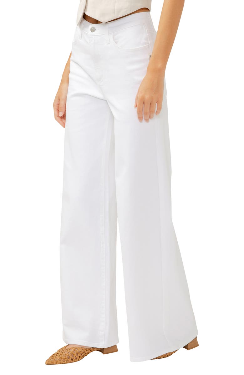 Silver Jeans Co. Highly Desirable High Waist Ultra Wide Leg Jeans, Alternate, color, White