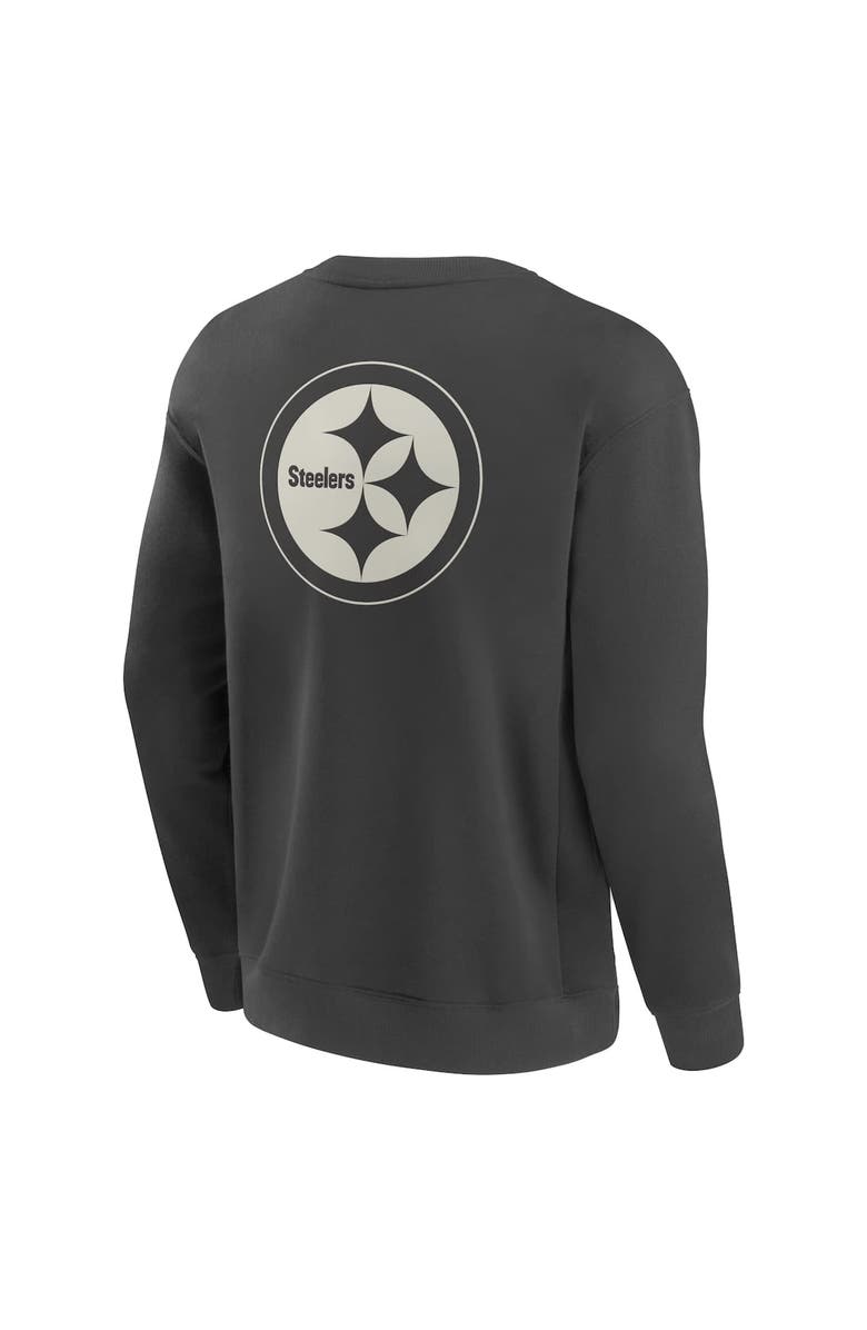 FANATICS Men's Fanatics Charcoal Pittsburgh Steelers Elements Future Ground Lettering Pullover Sweatshirt, Alternate, color, Charcoal