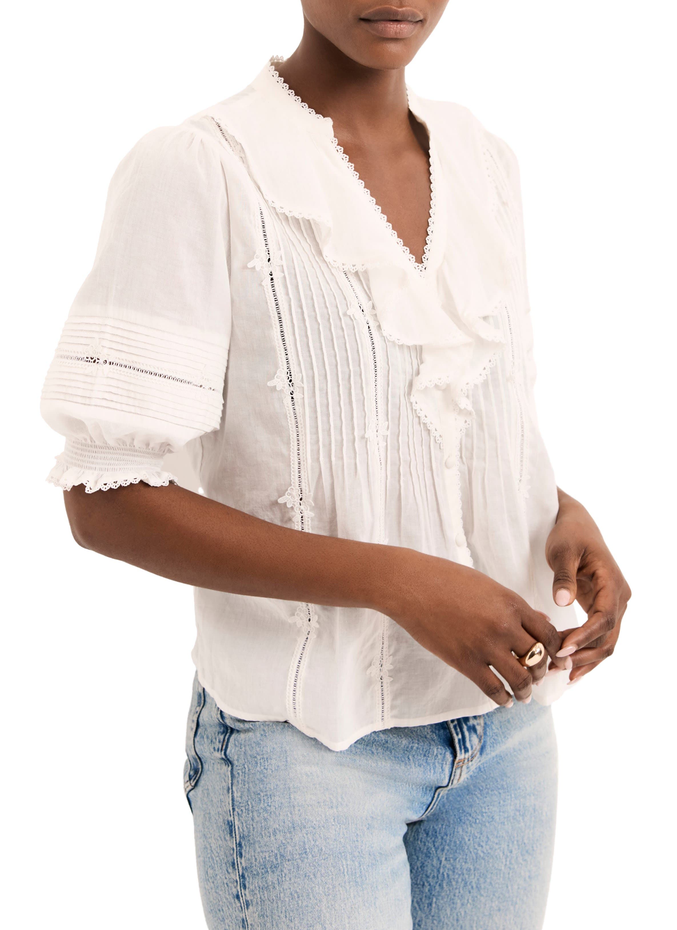 Cotton Ruffle Blouse - image 2