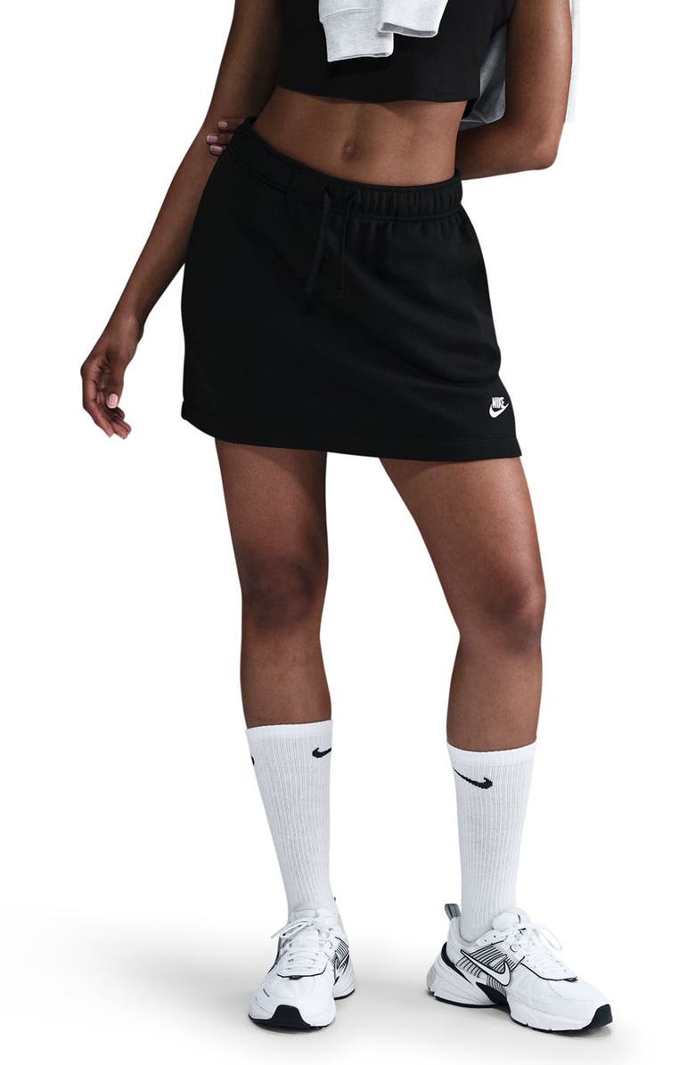 Nike Sportswear Club Fleece Skirt, Main, color, Black/ White