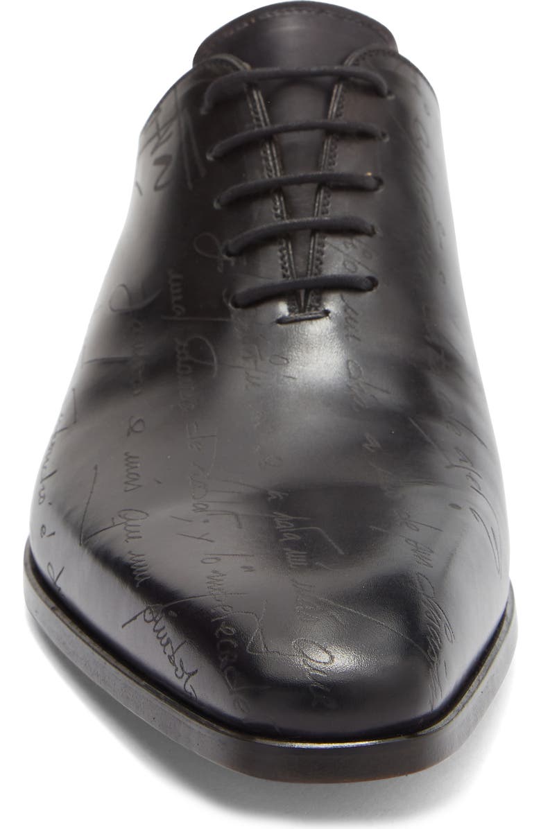 Magnanni Script Plain Toe Oxford, Alternate, color, Black