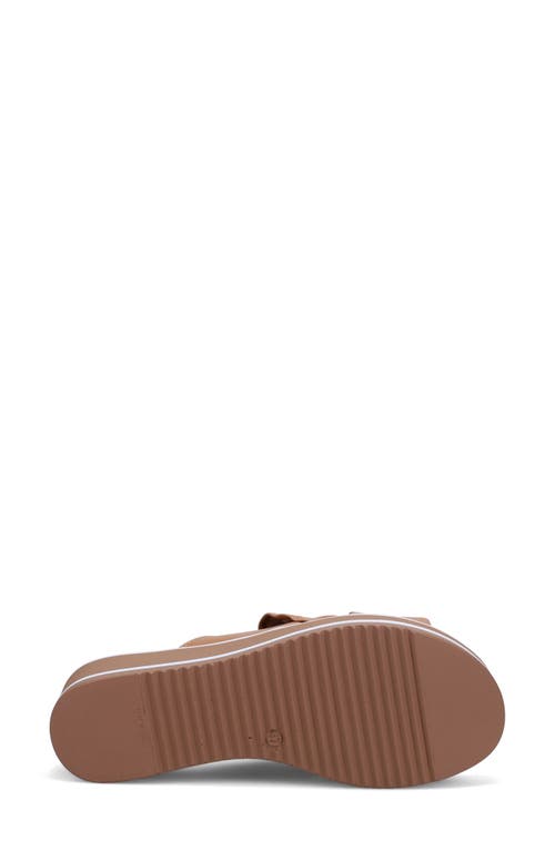 Ron White Patrika Platform Wedge Slide Sandal In Caramel