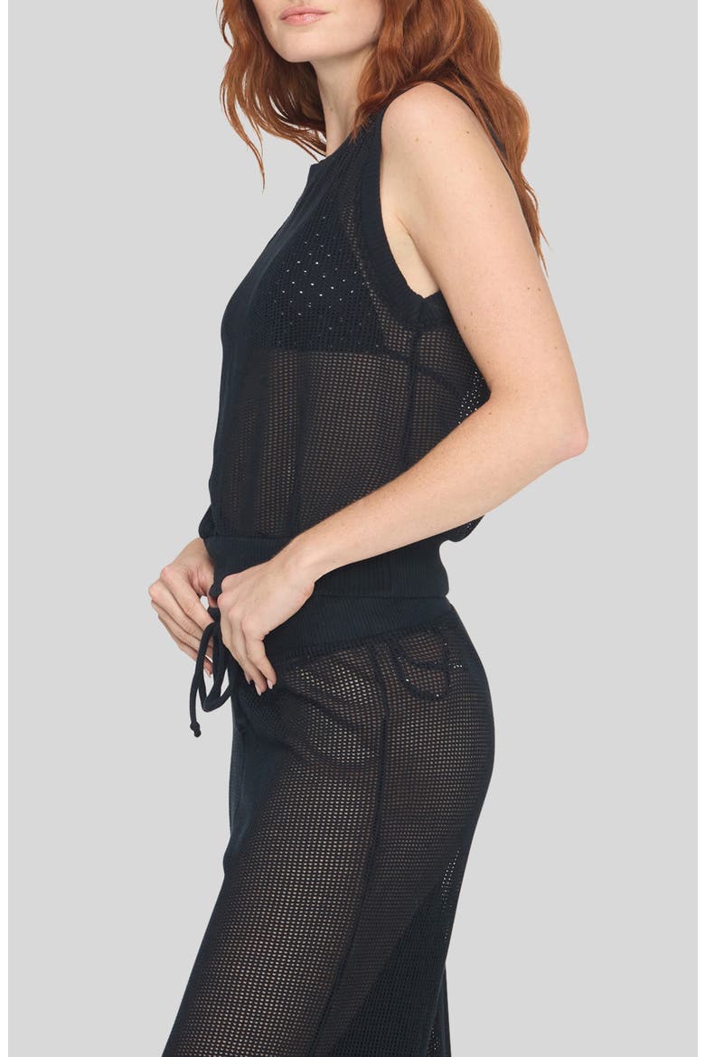 Soleil Mesh Tank, Alternate, color, BLACK