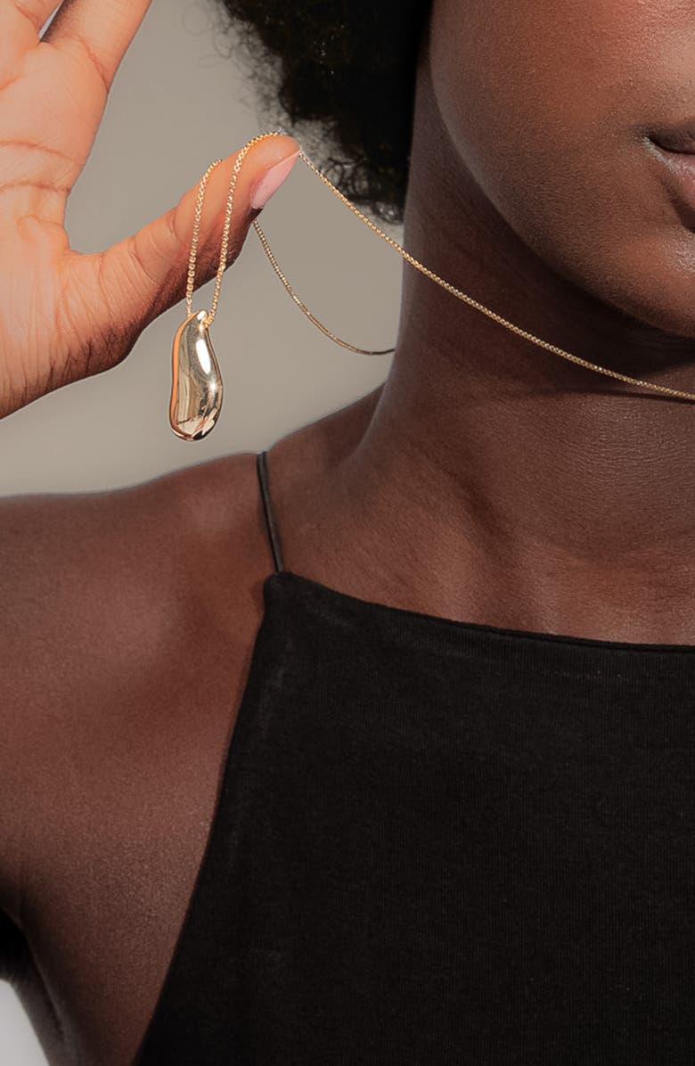 YOJ Perto Maxi Pendant Necklace in Gold, Alternate, color, Gold