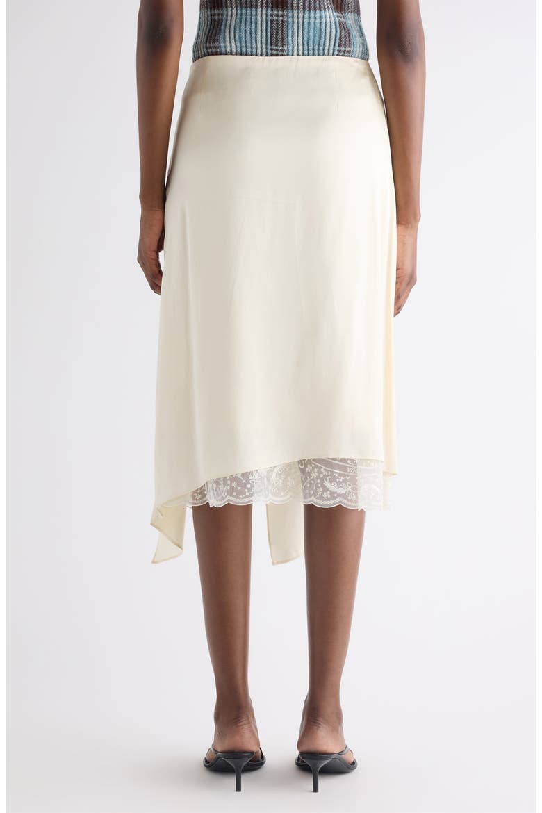 Inouka Layered Satin & Lace Skirt, Alternate, color, CREAM WHITE