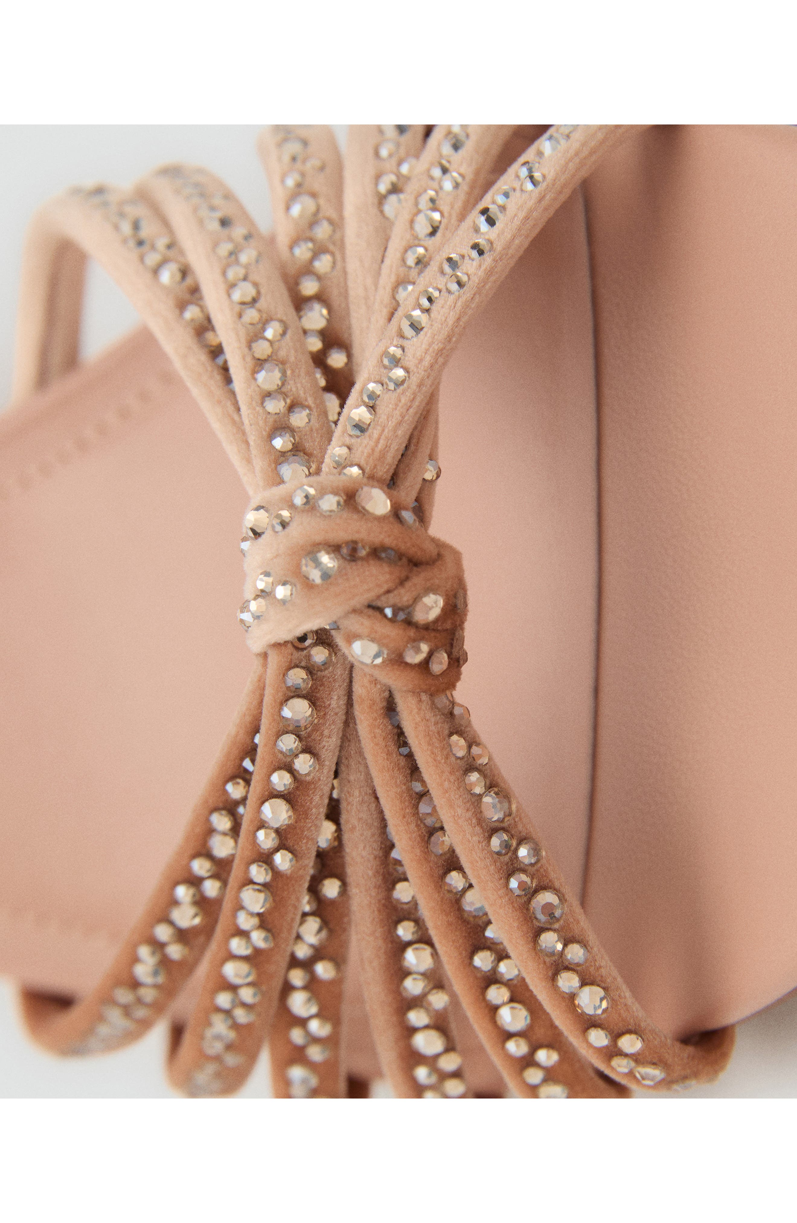 MANGO Rhinestone Kitten Heel Sandal, Alternate, color, 