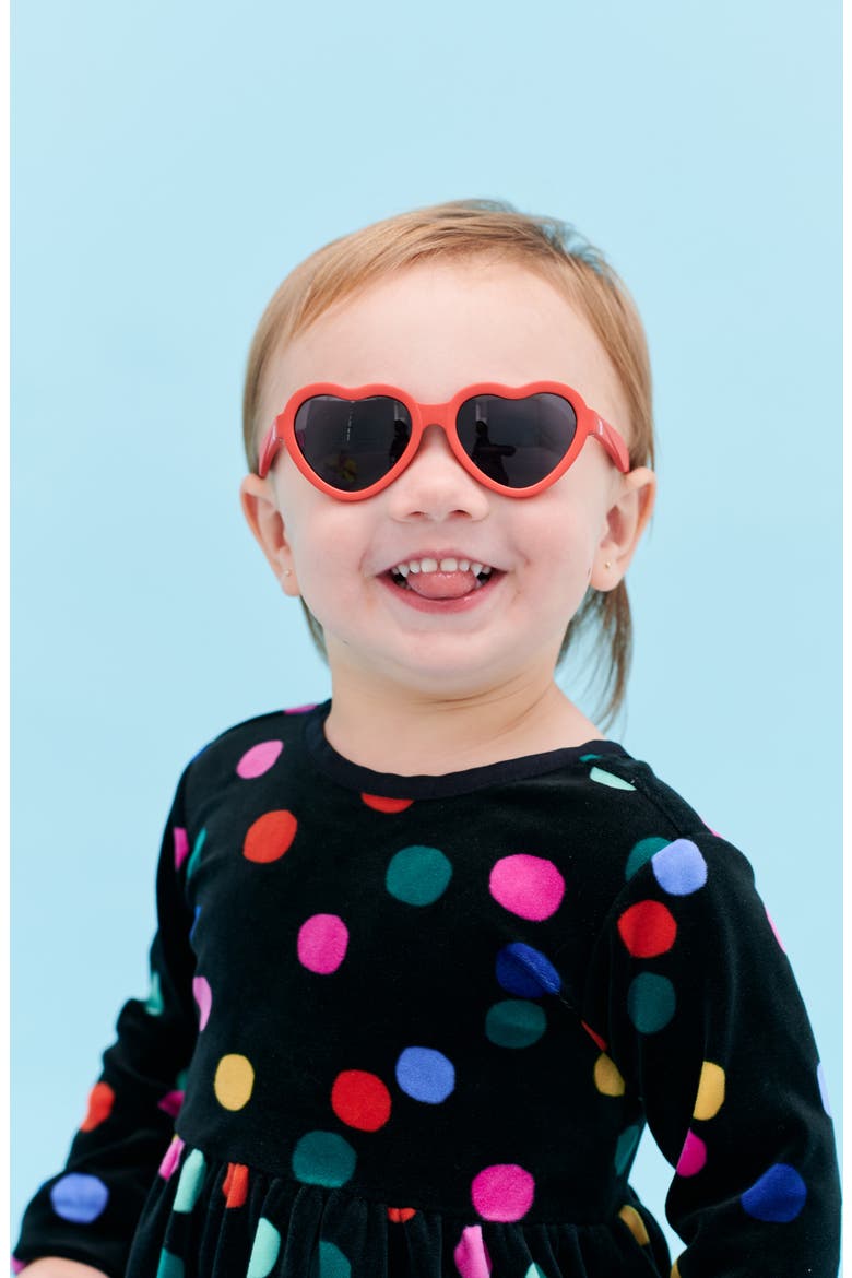 Kids' Candy Apple Heart Sunglasses, Alternate, color, CANDY APPLE