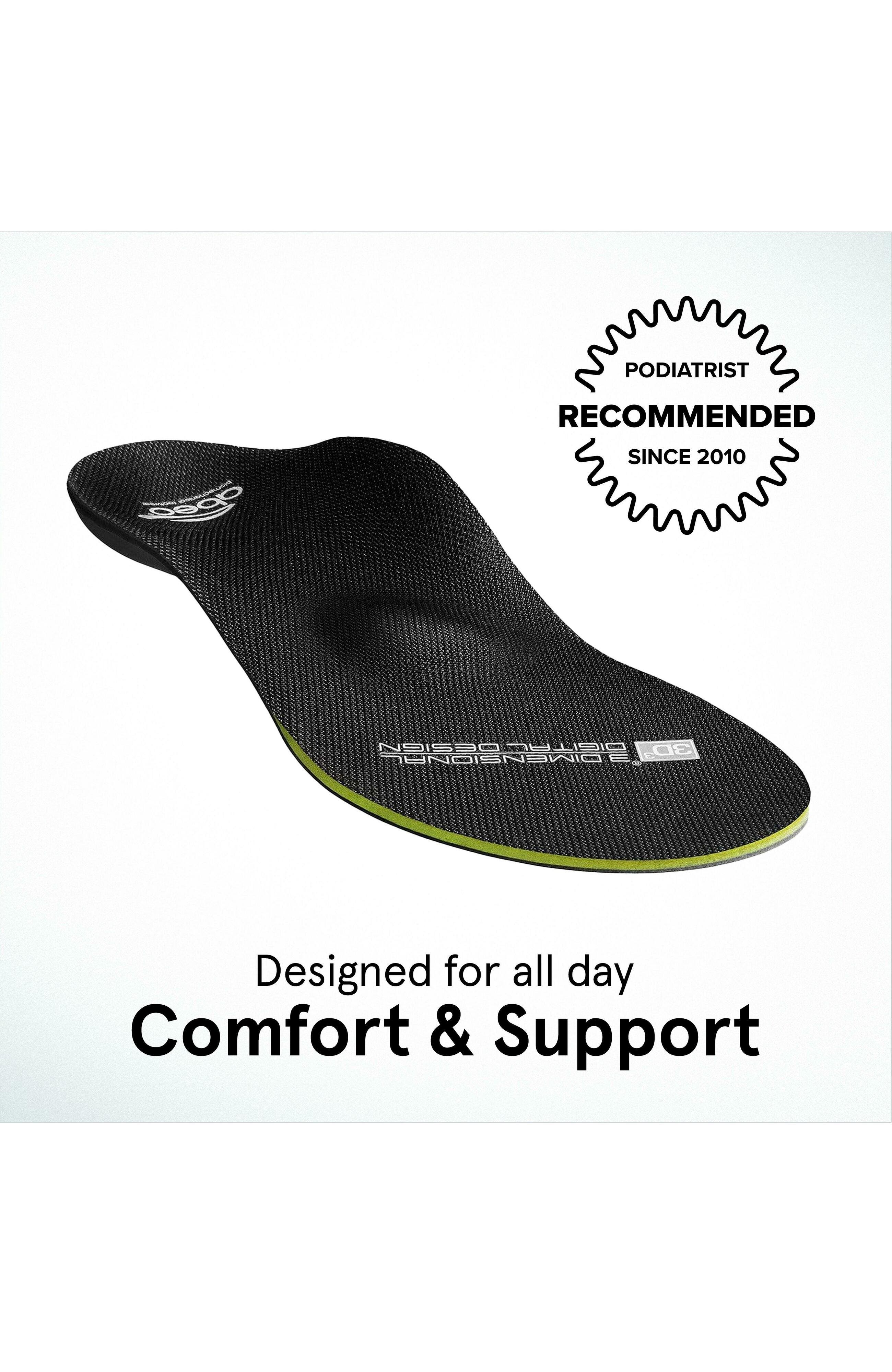 Premium Orthotic Mens Post Insole, Alternate, color, Black