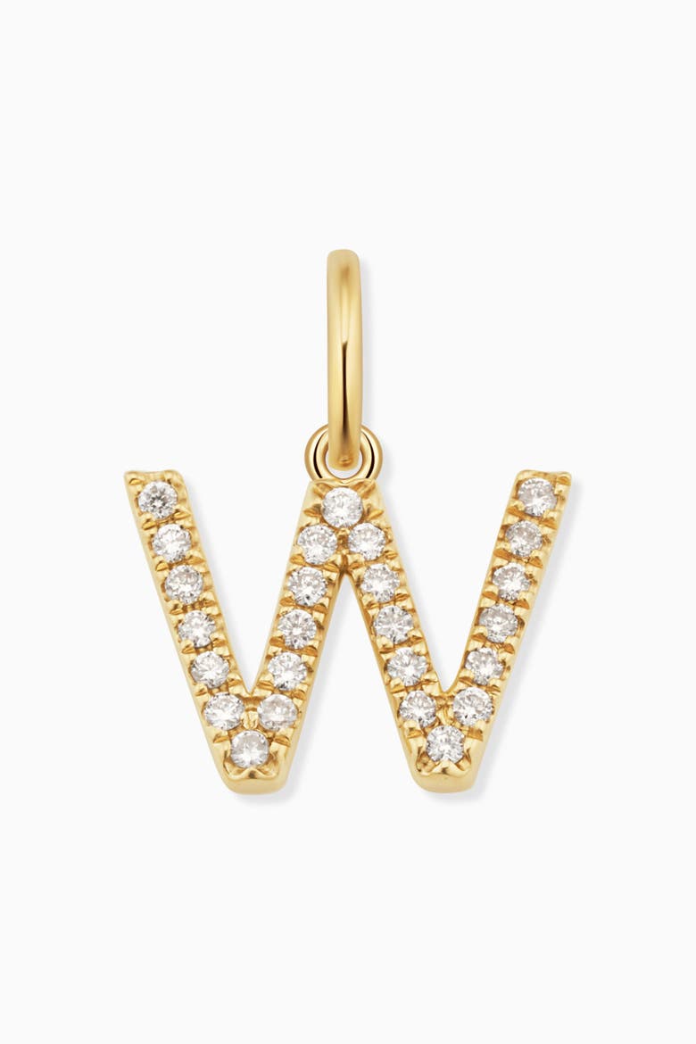 14K Gold My Letter Diamond Pendant Charm, Main, color, Yellow Gold - W
