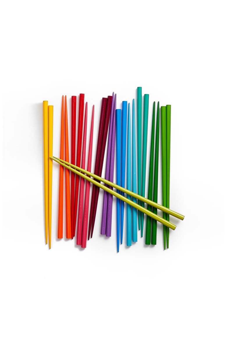 Design Store Set of 12 Rainbow Chopsticks, Main, color, MULTI