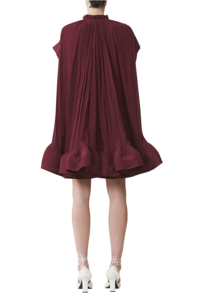 Short Charmeuse Dress, Alternate, color, Burgundy