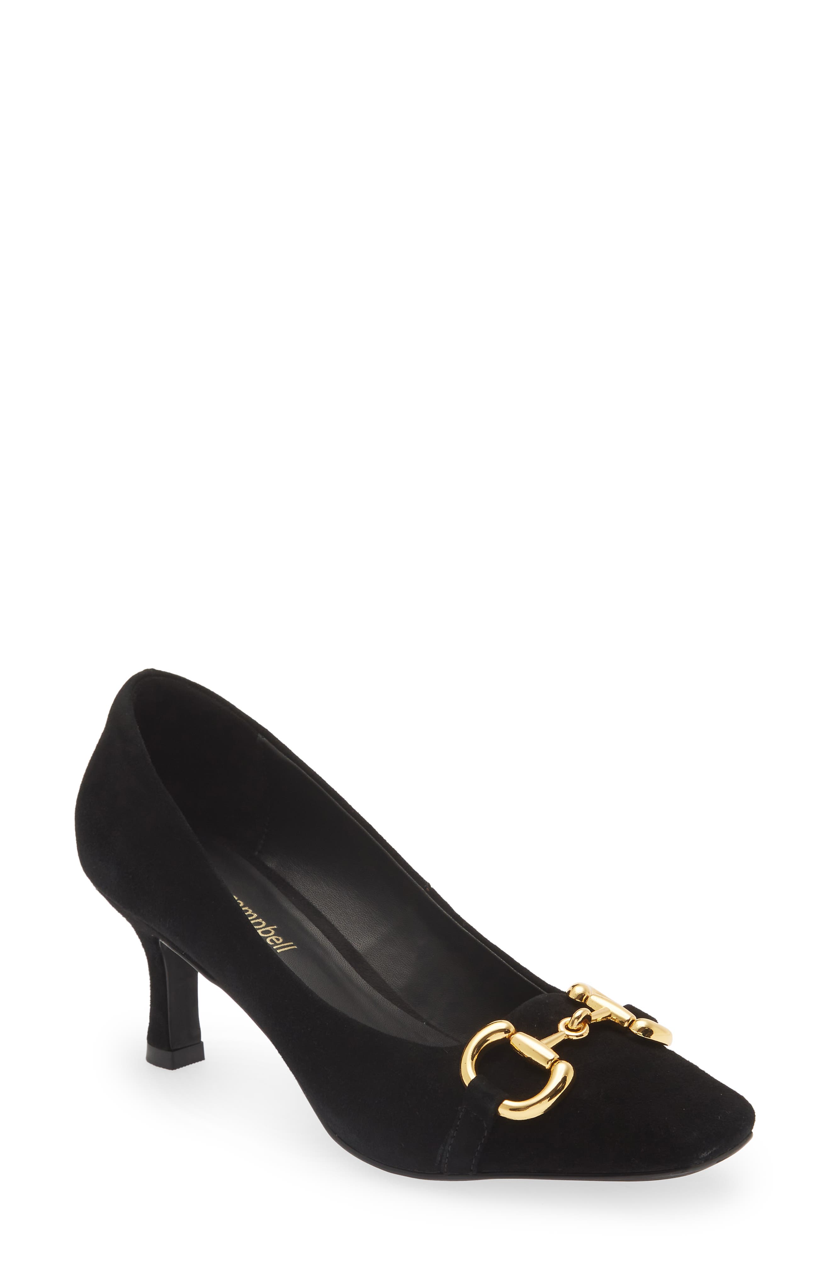 Linnae Pump, Main, color, BLACK SUEDE GOLD