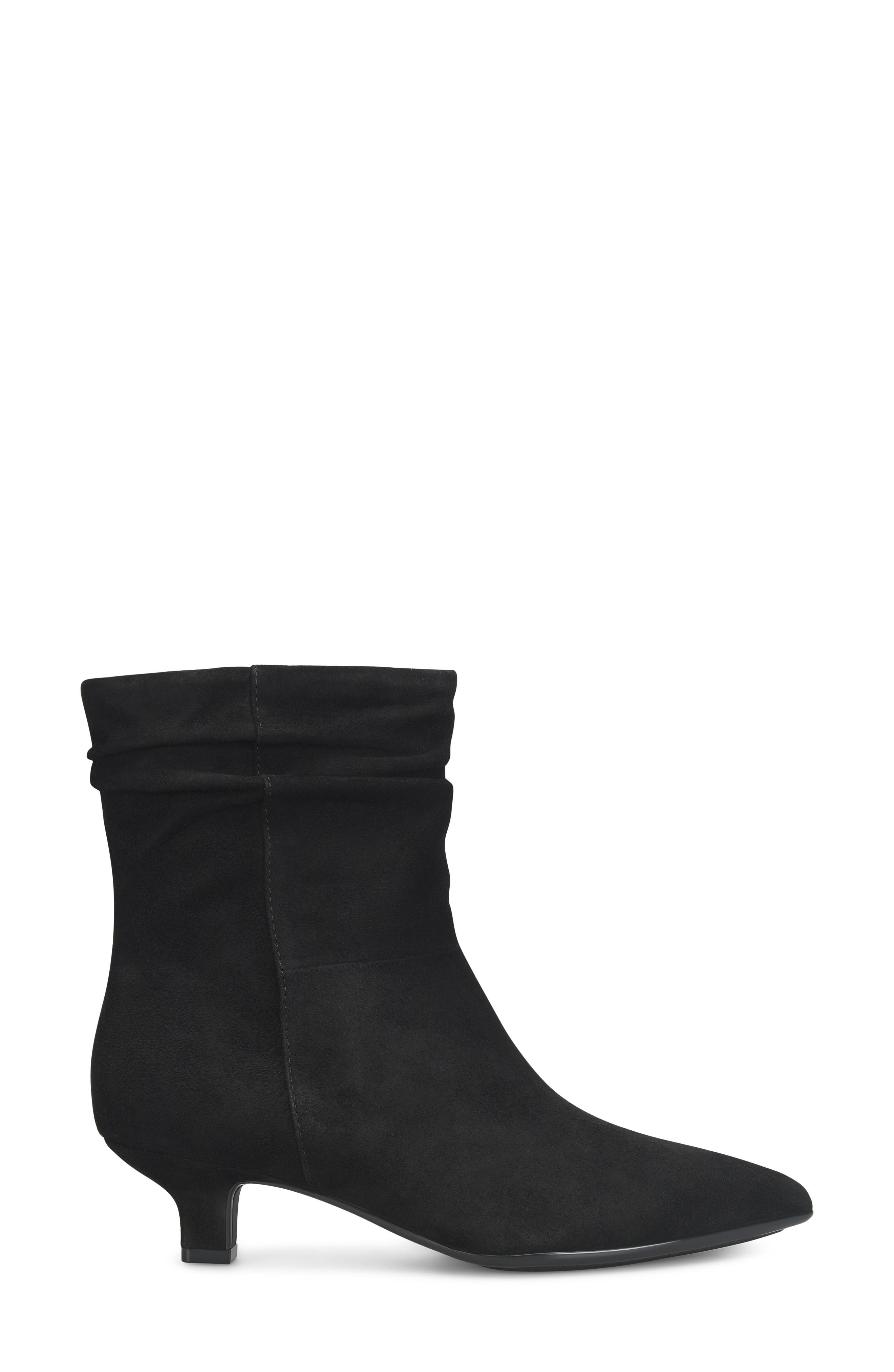 Suzan Leather Bootie, Alternate, color, BLACK SUEDE