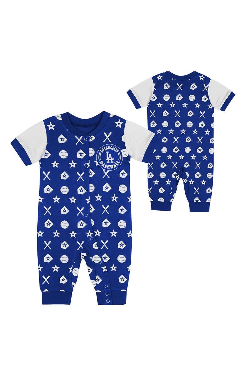 Outerstuff Newborn Blue Los Angeles Dodgers Hard 90 Coveralls, Alternate, color,