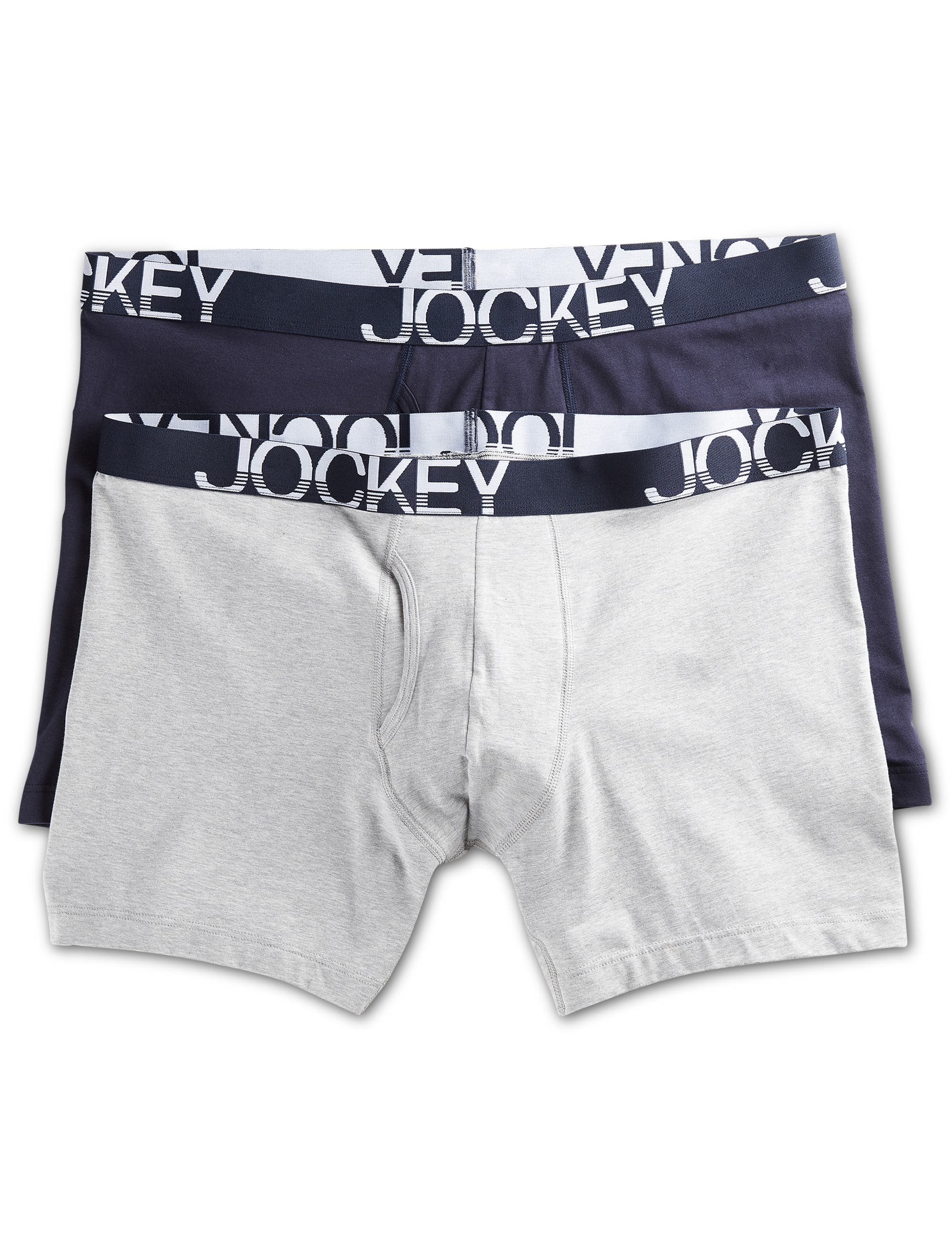 Jockey 2-pk ActiveStretch Boxer Briefs in Navy/grey 