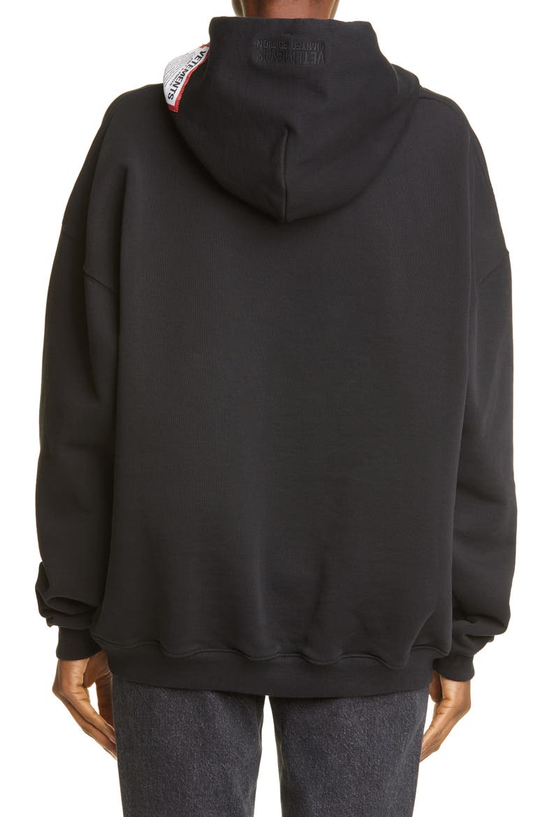 Logo Patch Hoodie, Alternate, color, BLACK