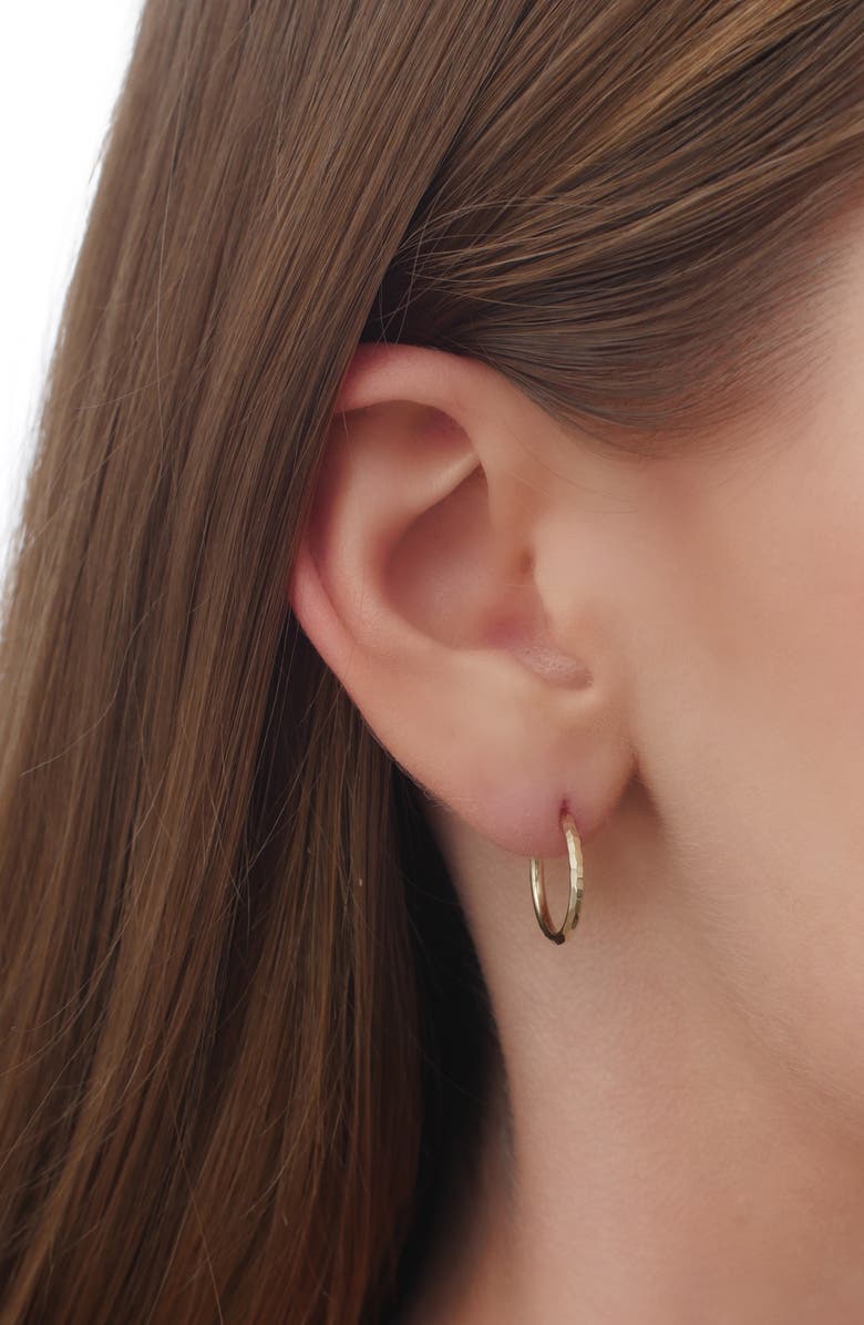 Bony Levy 14K Gold Hammered Hoop Earrings, Alternate, color, 