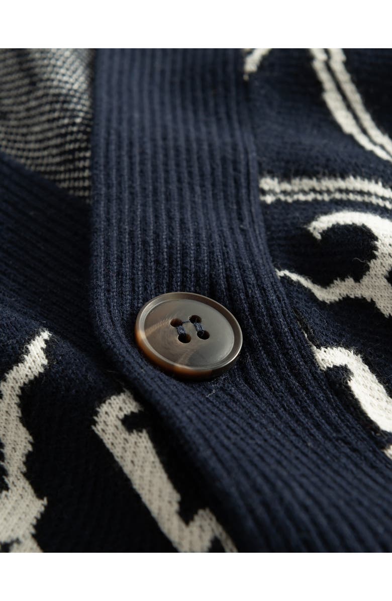 Les Deux Ornament Intarsia Cardigan | Nordstrom