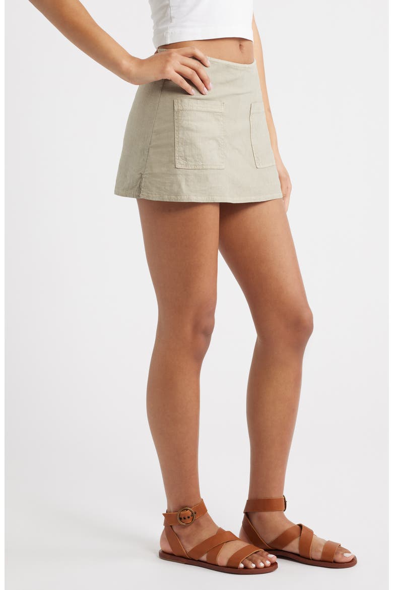 Dariah Linen Blend Skort, Alternate, color, SAGE GREEN