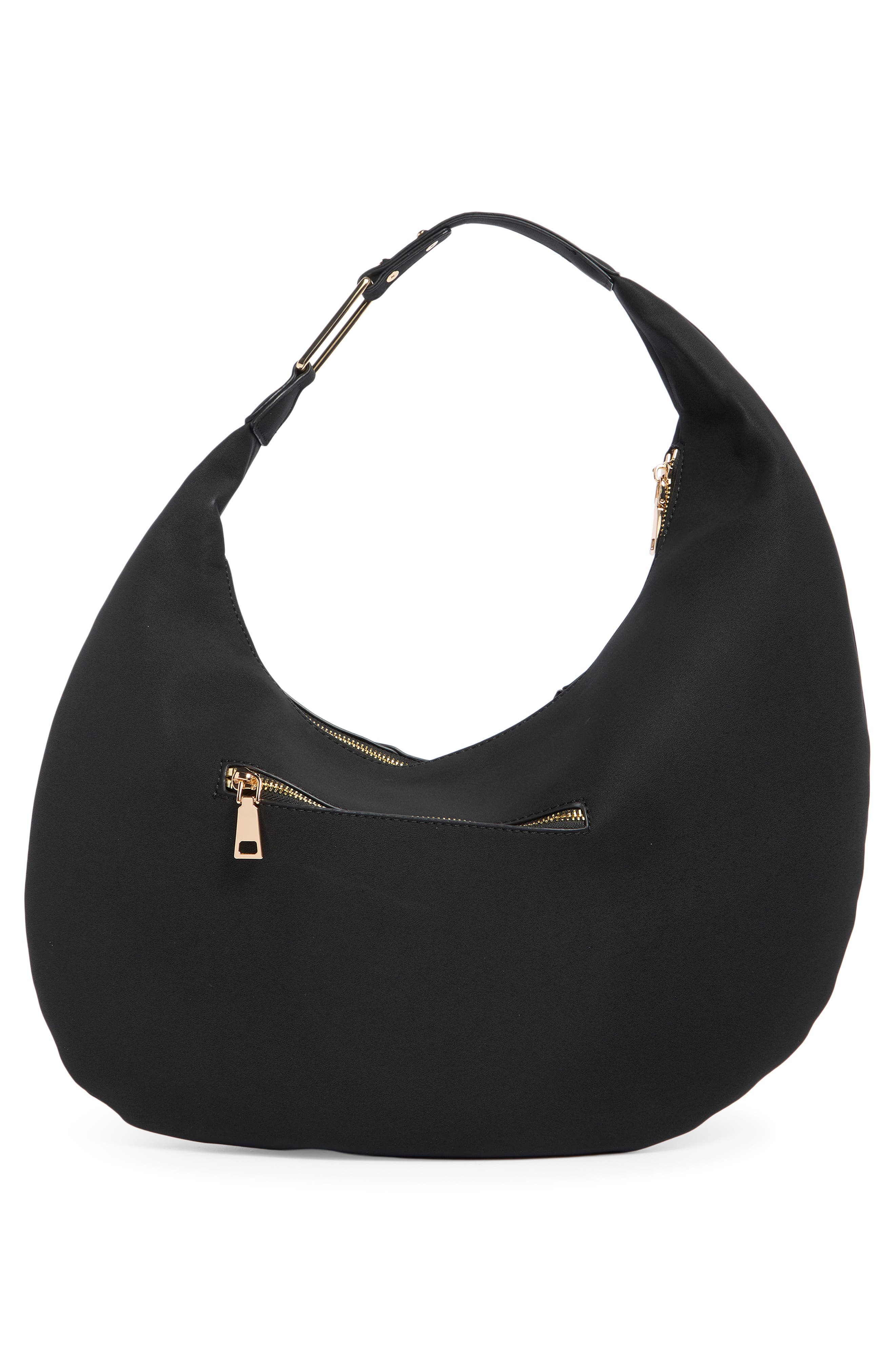URBAN EXPRESSIONS HANDBAGS Faux Suede Hobo Bag, Alternate, color, Black