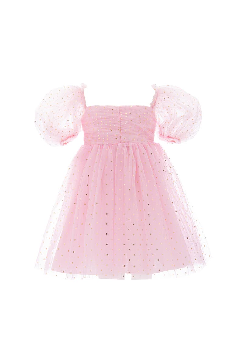 Mimi Tutu Tulle Dress with Puffed Sleeves, Alternate, color, Pink