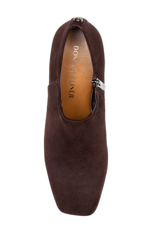 Donald Pliner Pleeze Block Heel Bootie In Burgundy