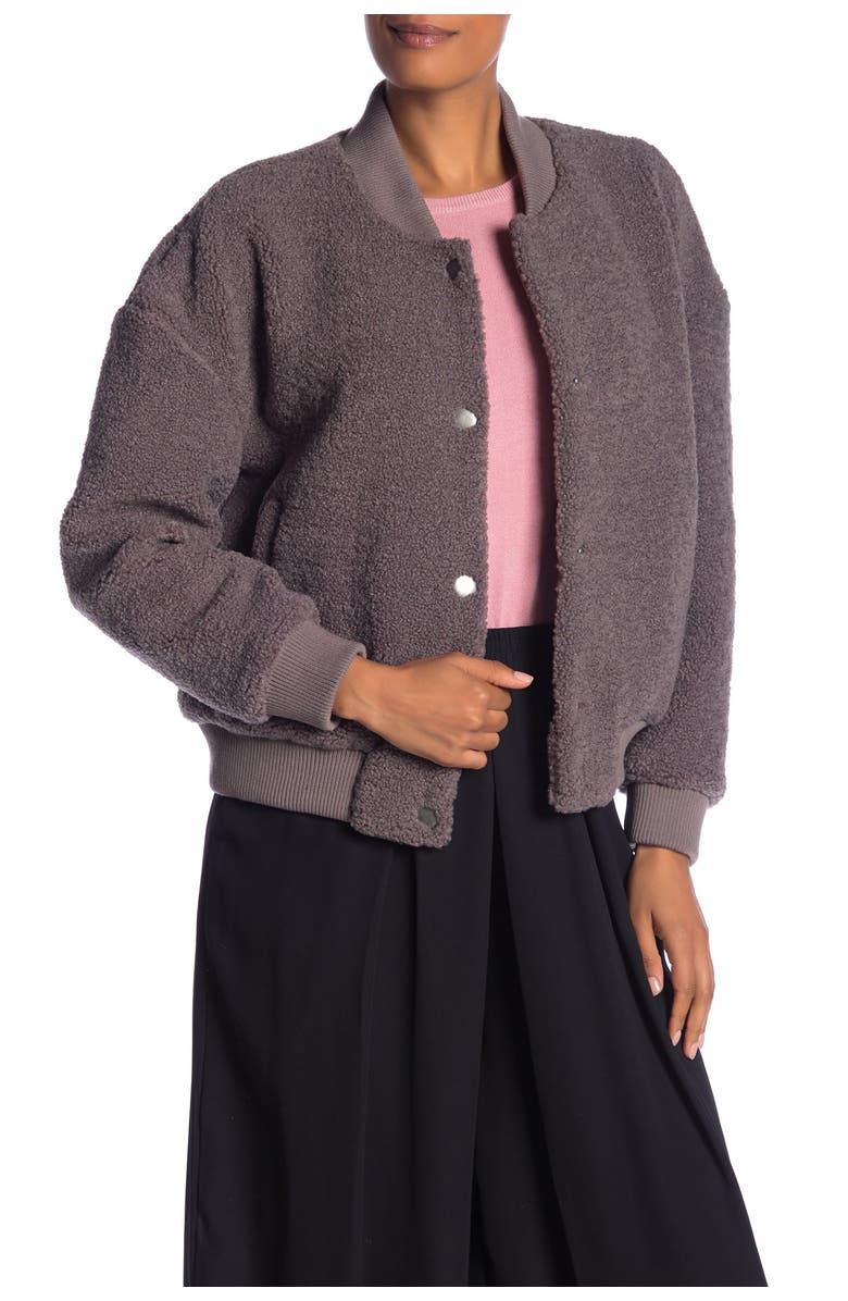 Rebecca Minkoff Smith Faux Shearling Bomber Jacket, Main, color, 