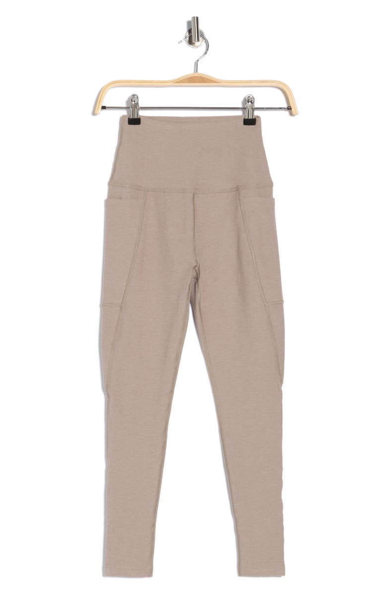 Beyond Yoga Everyday Space Dye High Waist Pocket Leggings, Alternate, color, Birch Heather